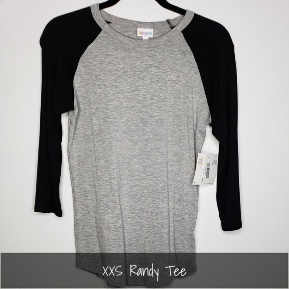 LuLaRoe Randy XXS Black Gray NEW - Picture 1 of 1